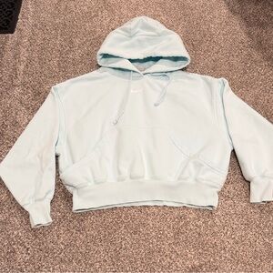 Nike Sportswear Phoenix Fleece Over-Oversized Blue Hoodie Sweatshirt Size XXS